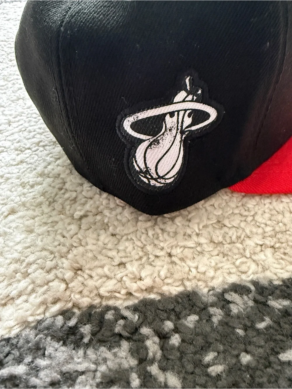 New Era Black and Red 9FIFTY Miami Heat- Heat Culture Youth Snapback Hat